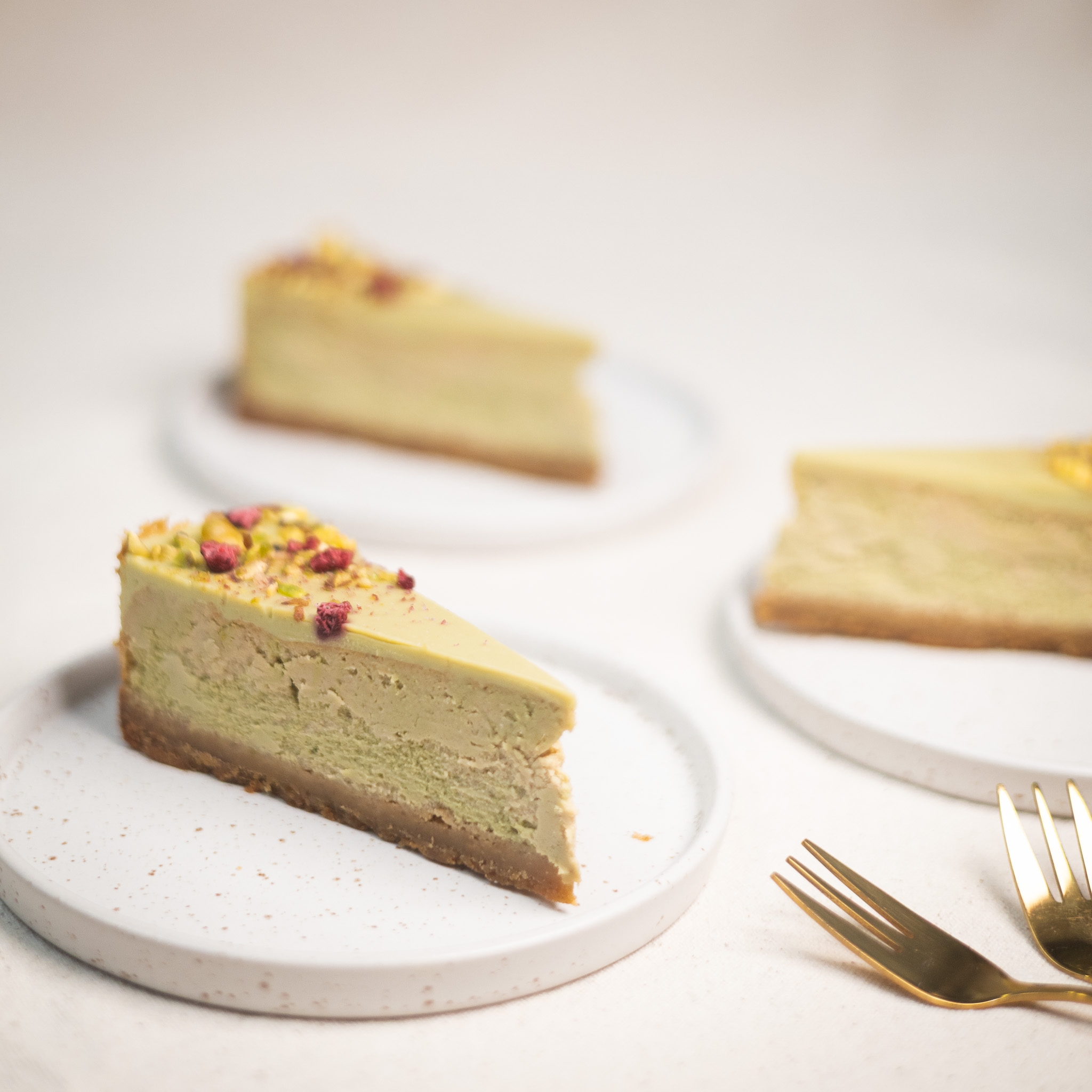 Cheesecake Matcha & Pistácie