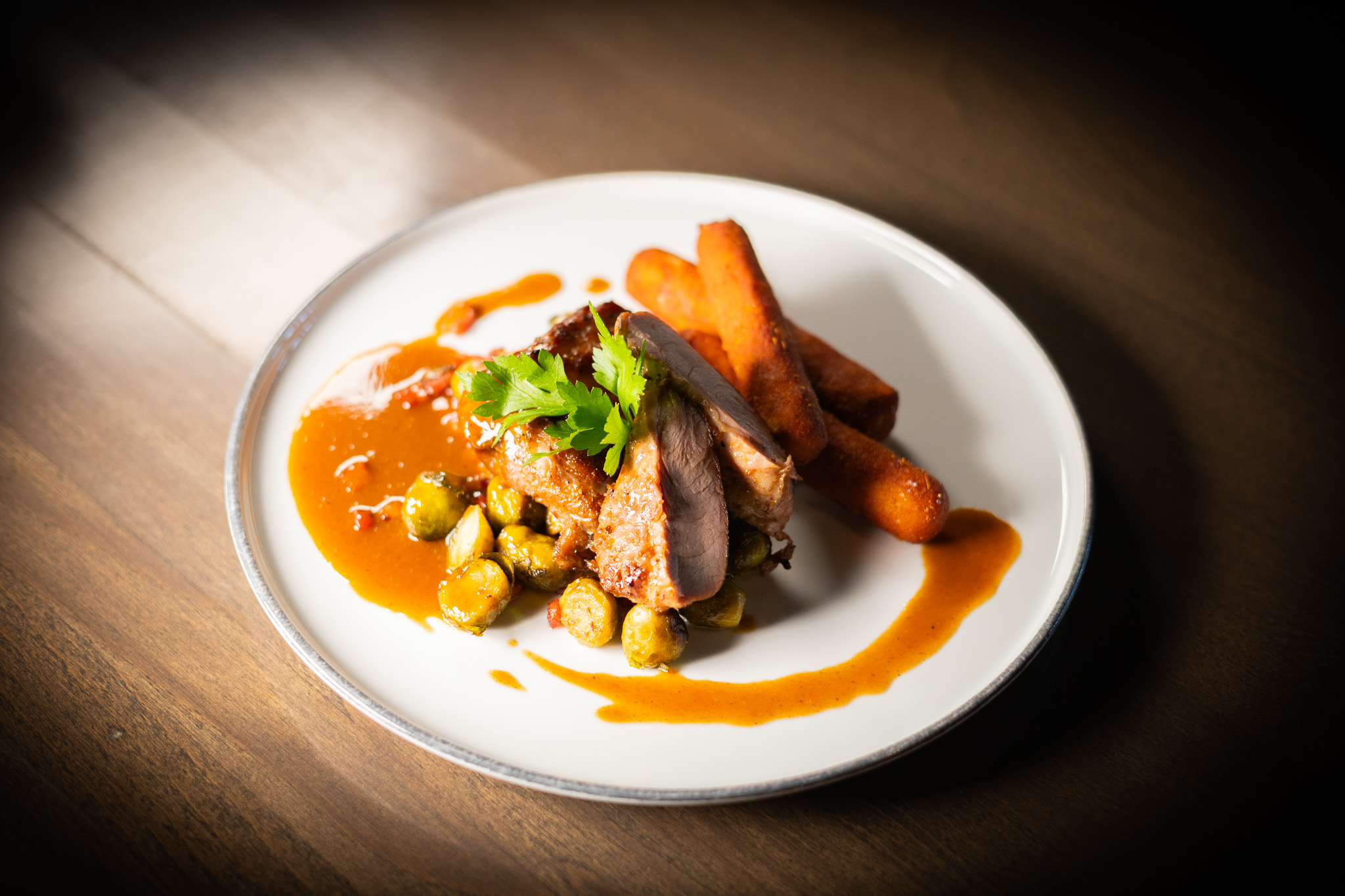 Steak z vepřové plumy sous vide