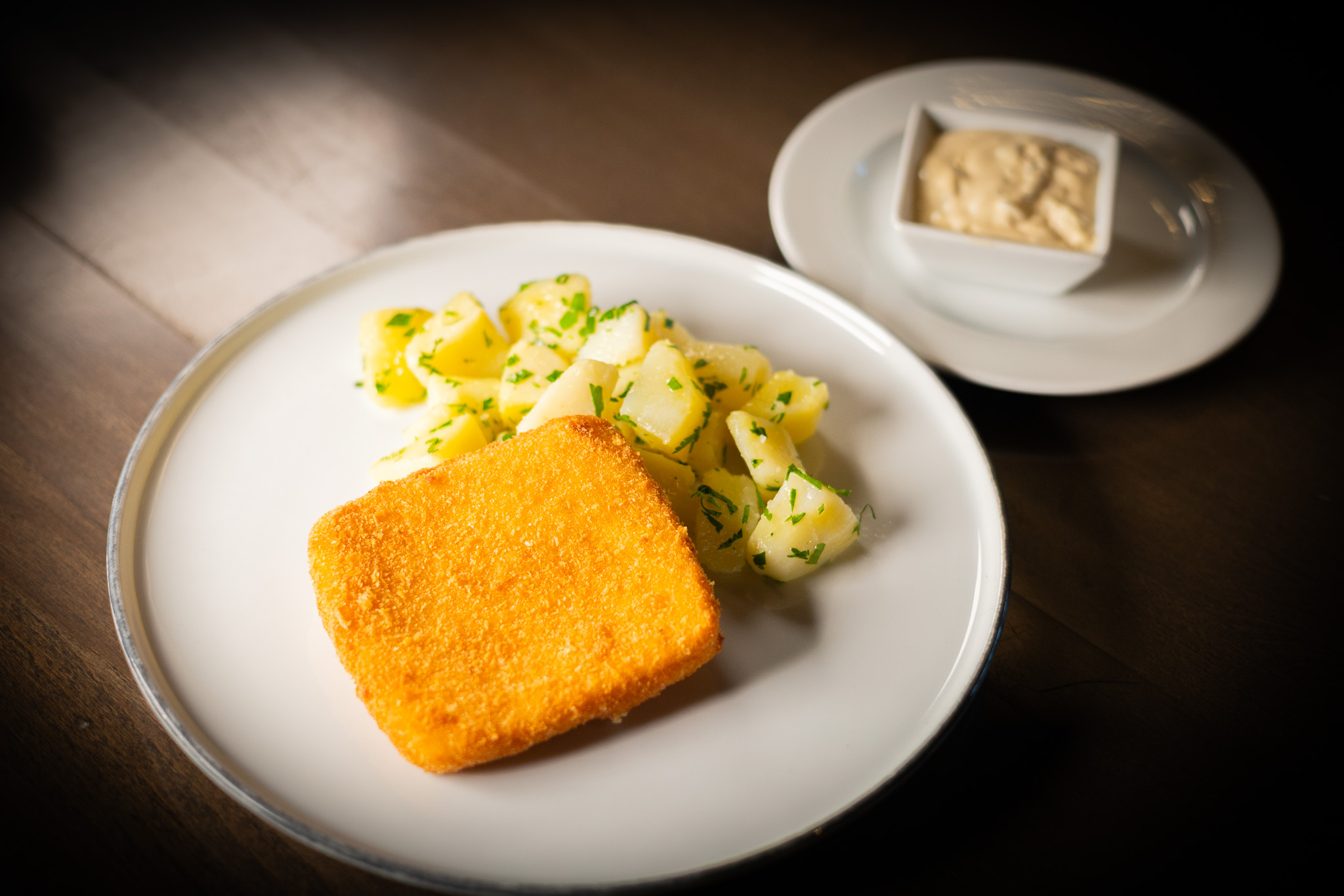 Smažený sýr Gouda se šunkou