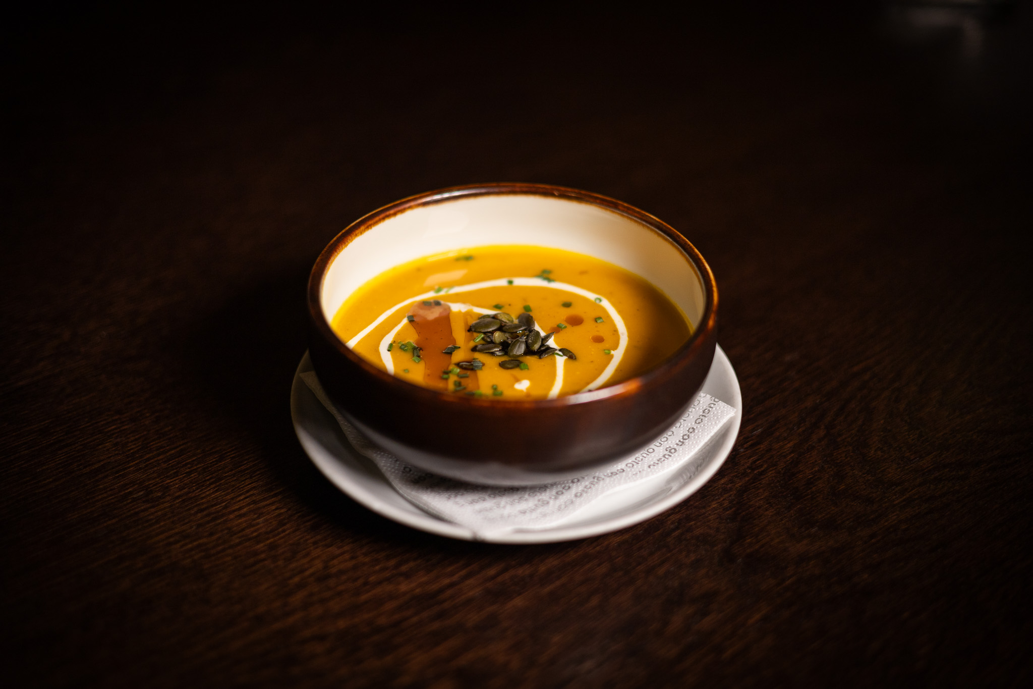 CREMA DI ZUCCA, SEMI DI ZUCCA TOSTATI, PANNA
